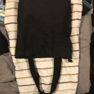 neat black cotton carry bag just for u